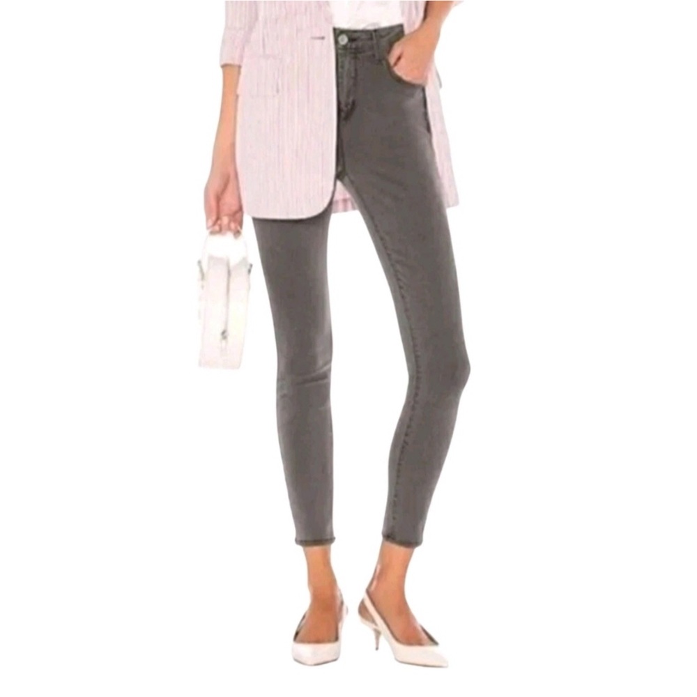 L'AGENCE Womens Jeans Size 27 Margot Skinny High Rise Cast Iron Gray New